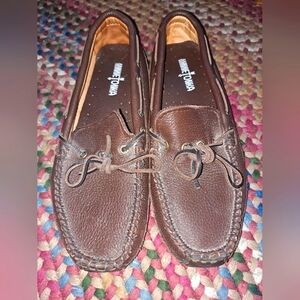MINNETONKA Brown Men's Moosehide Loafer Moccasin SZ 10